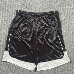 AND1 Mens Basketball Shorts Size XL Black White Athletic Pull On Drawstring